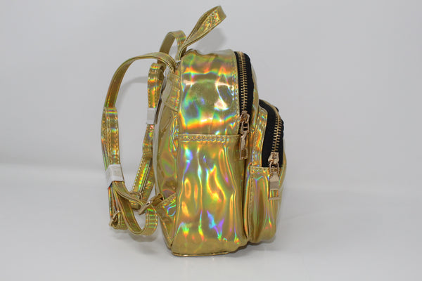 Gold Metallic Mini Backpack