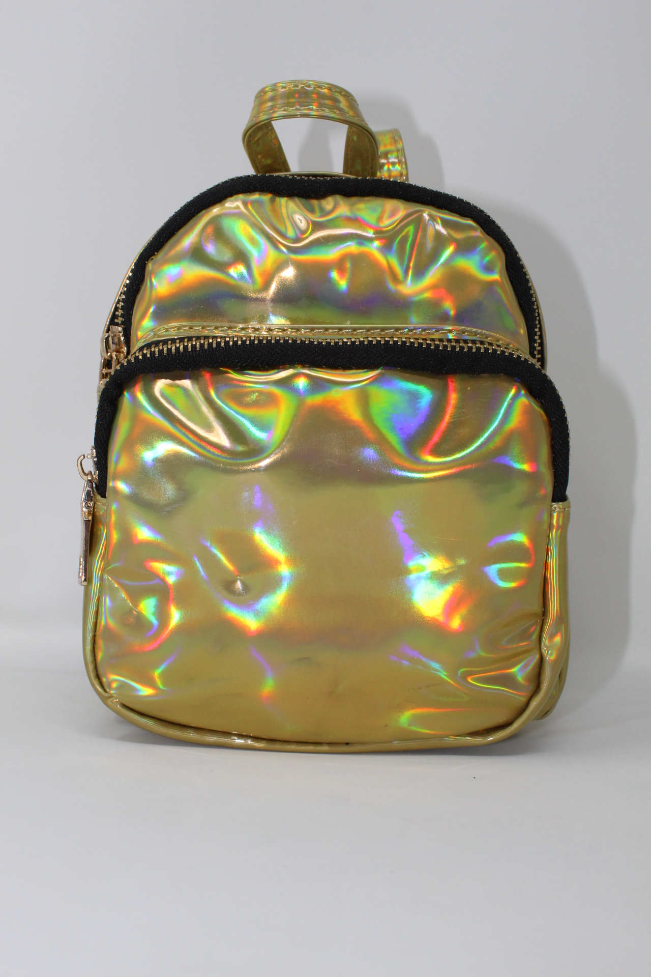 Gold Metallic Mini Backpack
